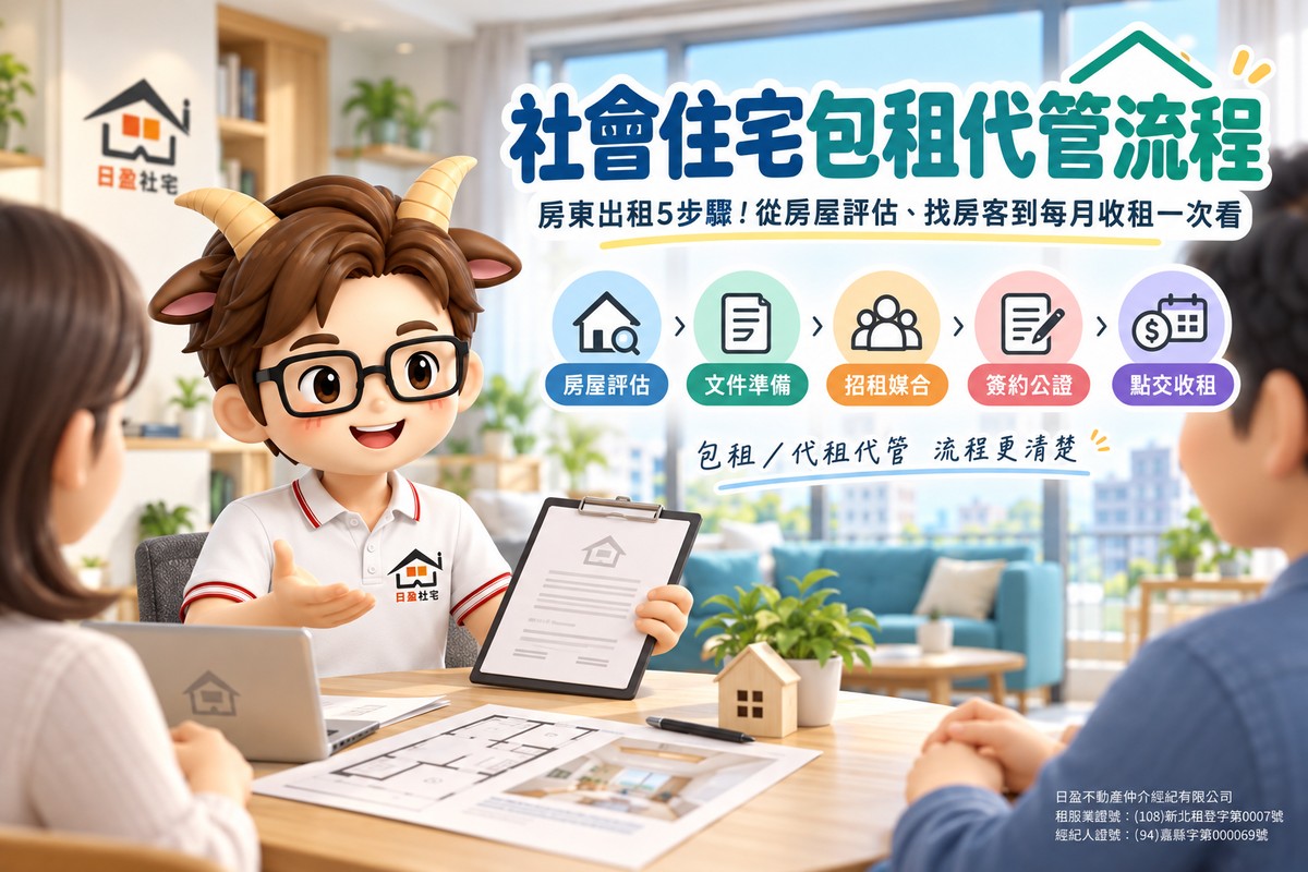 社會住宅包租代管流程｜房東出租5步驟！從房屋評估、找房客到每月收租一...