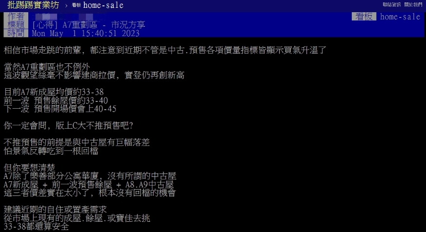 房價4字頭成新常態？網問診A7重劃區 專家：搶便宜把握今年