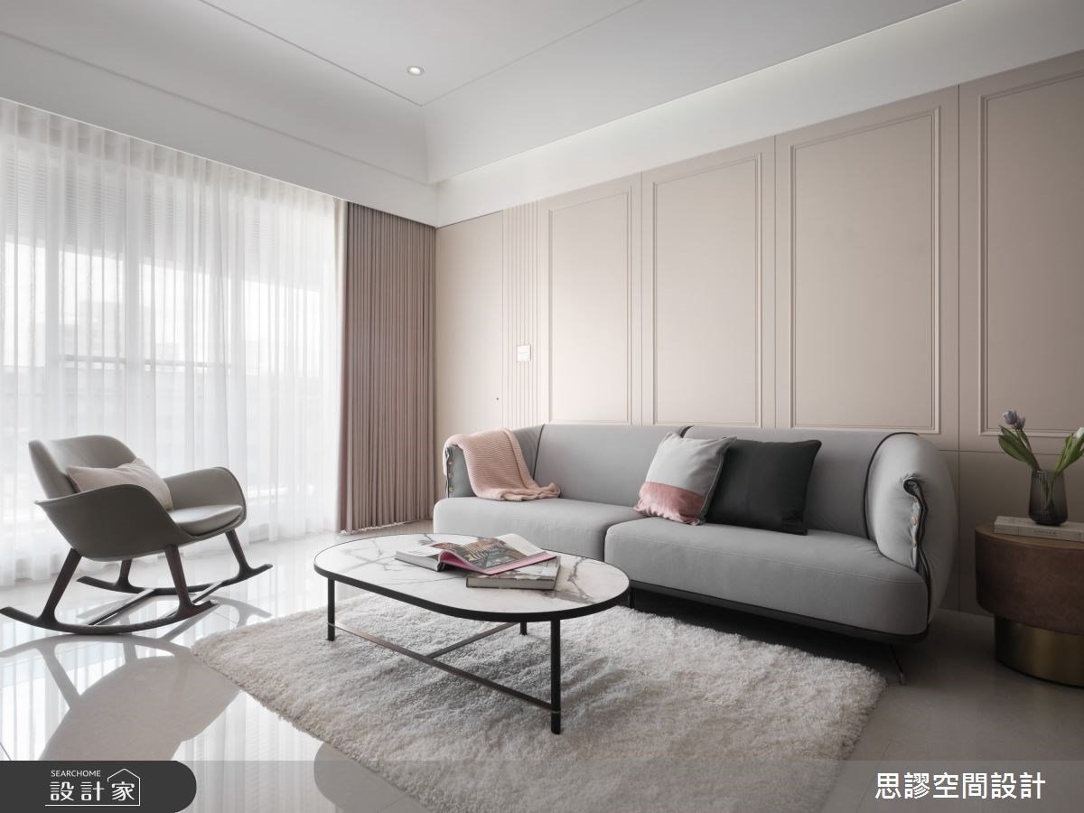 夢幻玫瑰粉的美式風居家！在美好光影裡，以石紋、鍍鈦元素彰顯時尚現代感