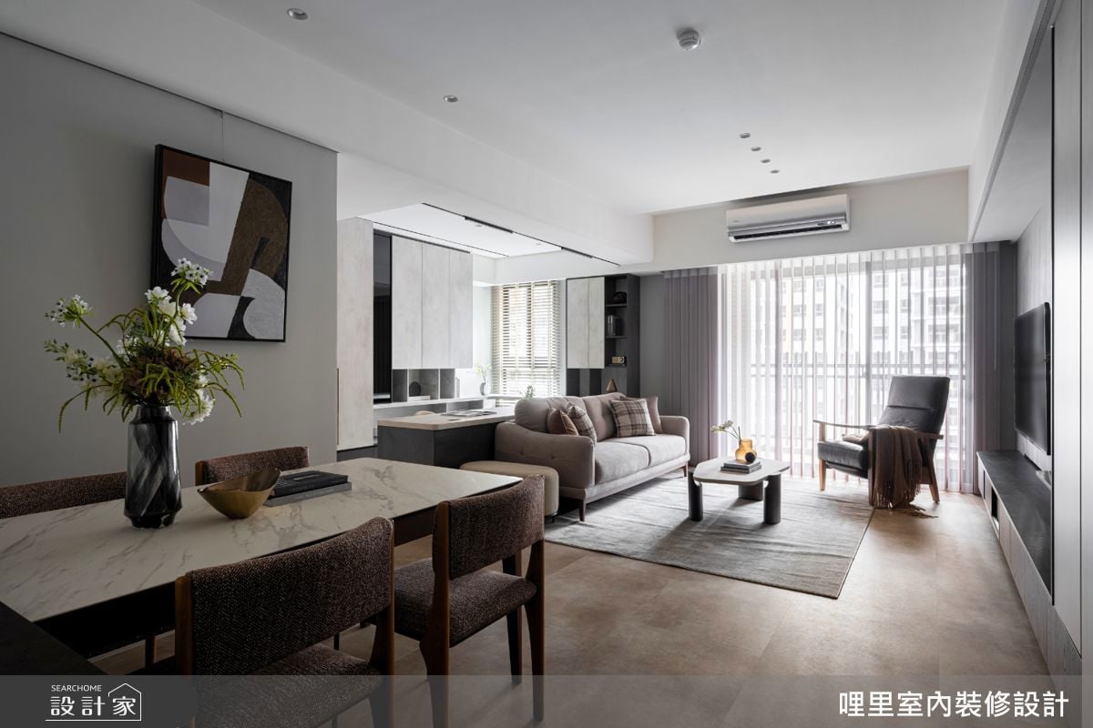 30坪現代簡約宅，光影與材質層次營造舒適家景