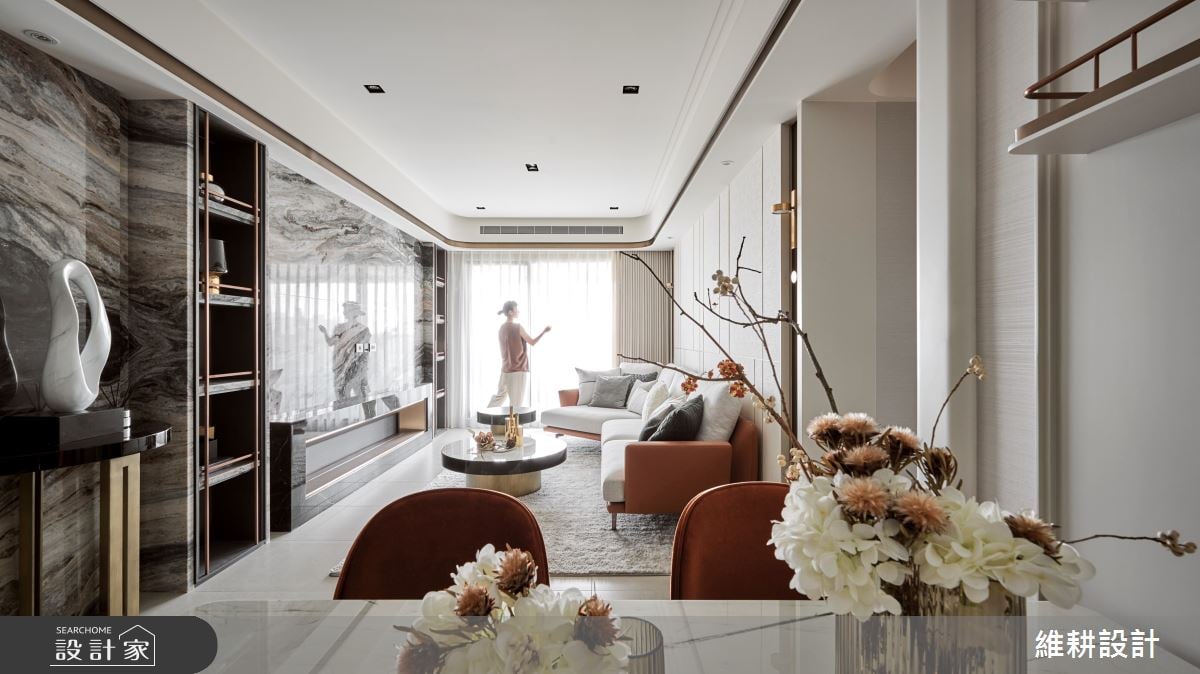 大理石、鍍鈦、線板交織永不退色的優雅生活，27坪現代宅體驗從容每一刻