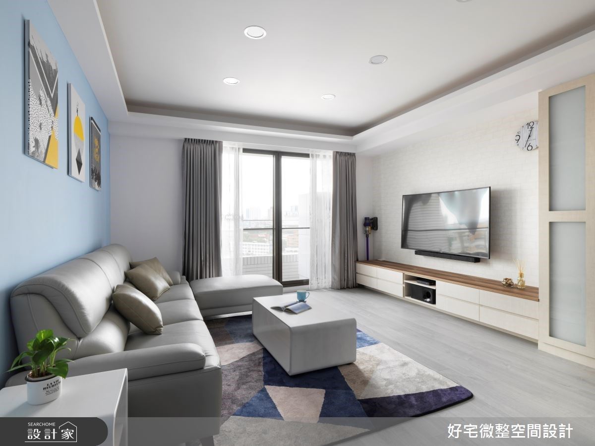 甜而不膩的清爽北歐風，25坪小宅也有充足的收納空間！