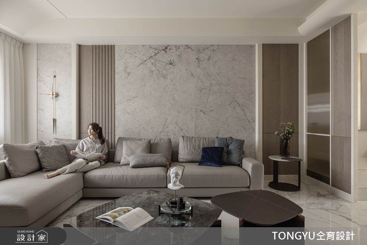 百坪透天別墅，以溫潤材質與禪意氛圍，打造家人安心相伴的療癒居所