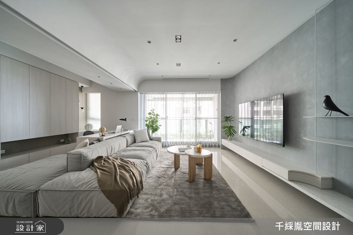 打開白淨透亮的光影盒子！獨具溫度的簡約現代風，雙向沙發帶來全新的互...