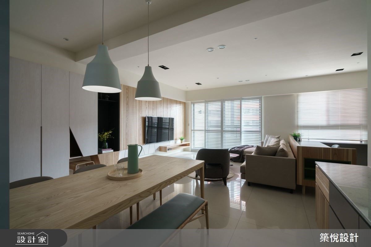 用白灰色X木質感  實現一家人夢想的自然系陽光北歐宅