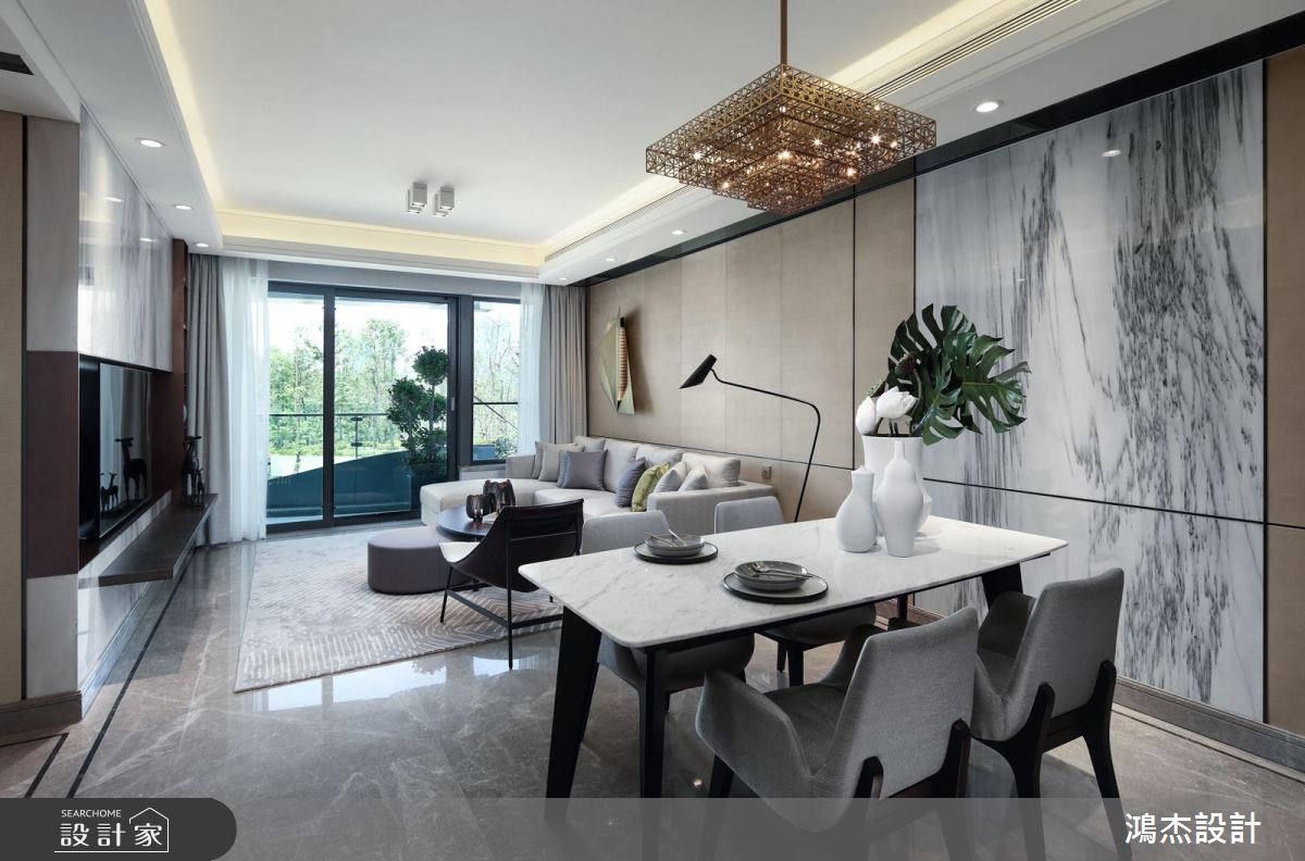 時尚大理石客廳 x 溫暖木質臥房 ! 每個空間都有專屬風格 !