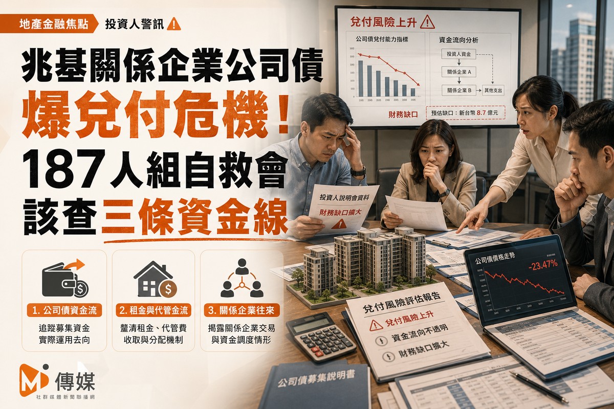 兆基關係企業公司債爆兌付危機！187人組自救會　該查三條資金線