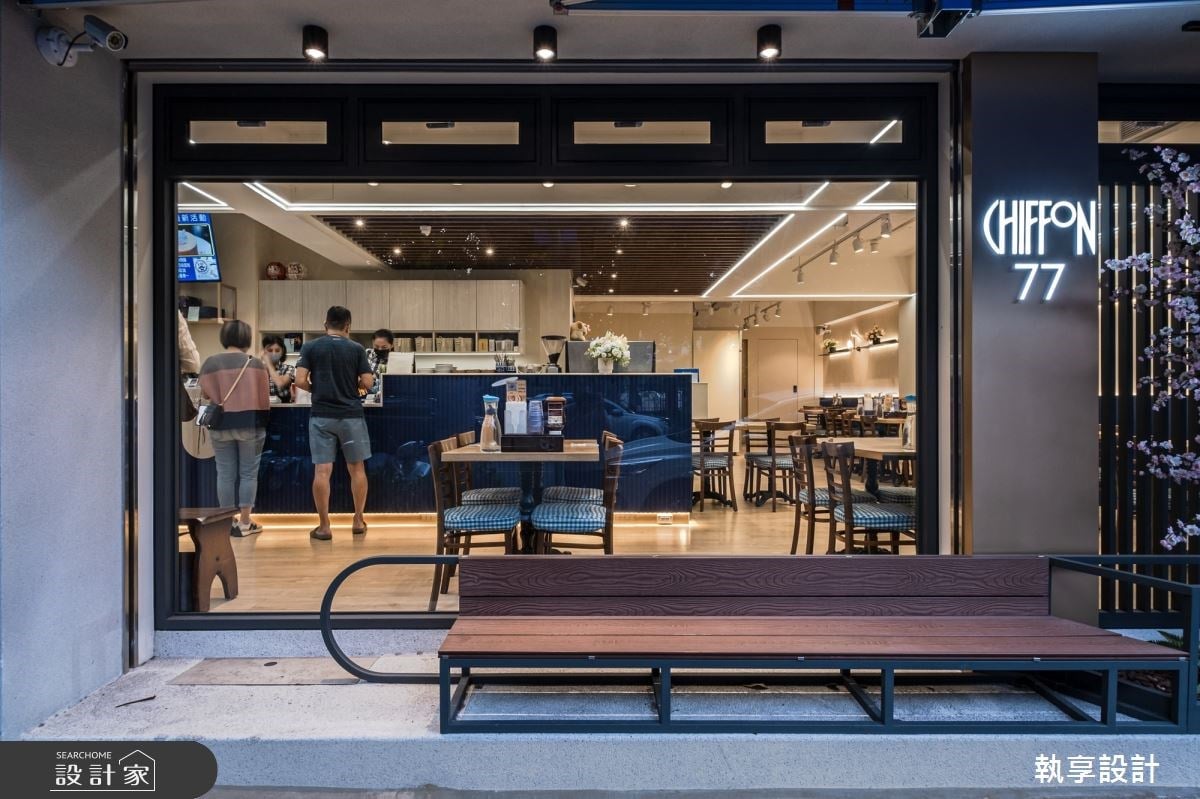 百坪老屋化身北市吸睛糕點店！日式元素與企業識別色重塑空間，輔以植栽...