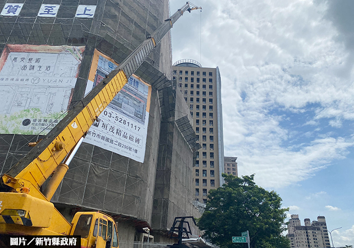 竹北停車場BOT案上樑 影城明年中開幕