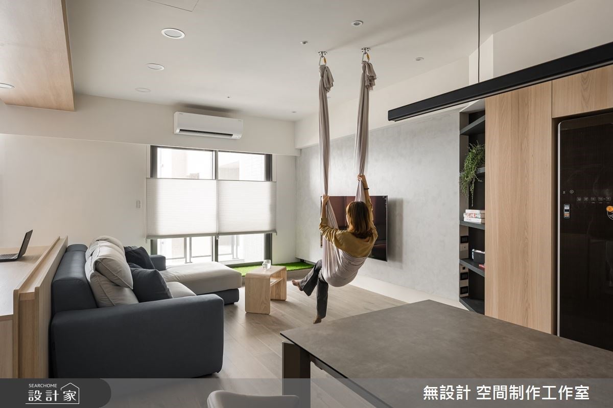 從空中瑜伽、臨窗臥榻到黑板牆！打破坪數、生活想像的木系現代風