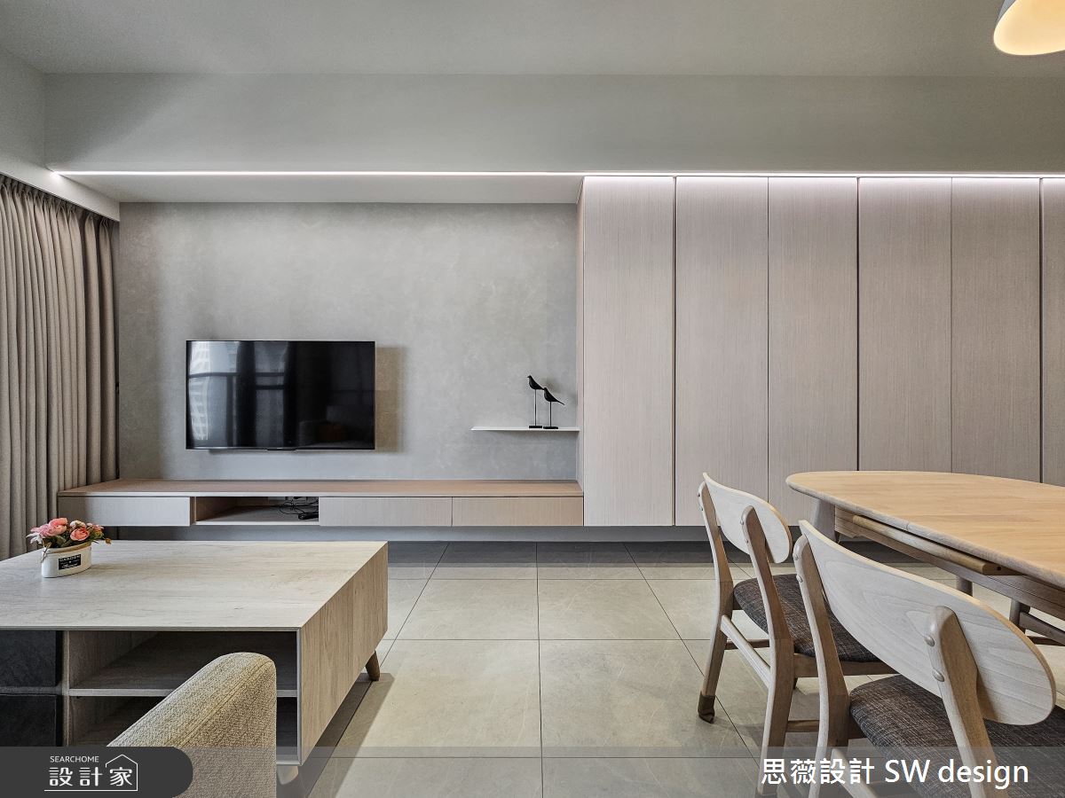 入住雜誌感日系無印風的家！收納牆導引動線，通透玻璃放大一倍空間感