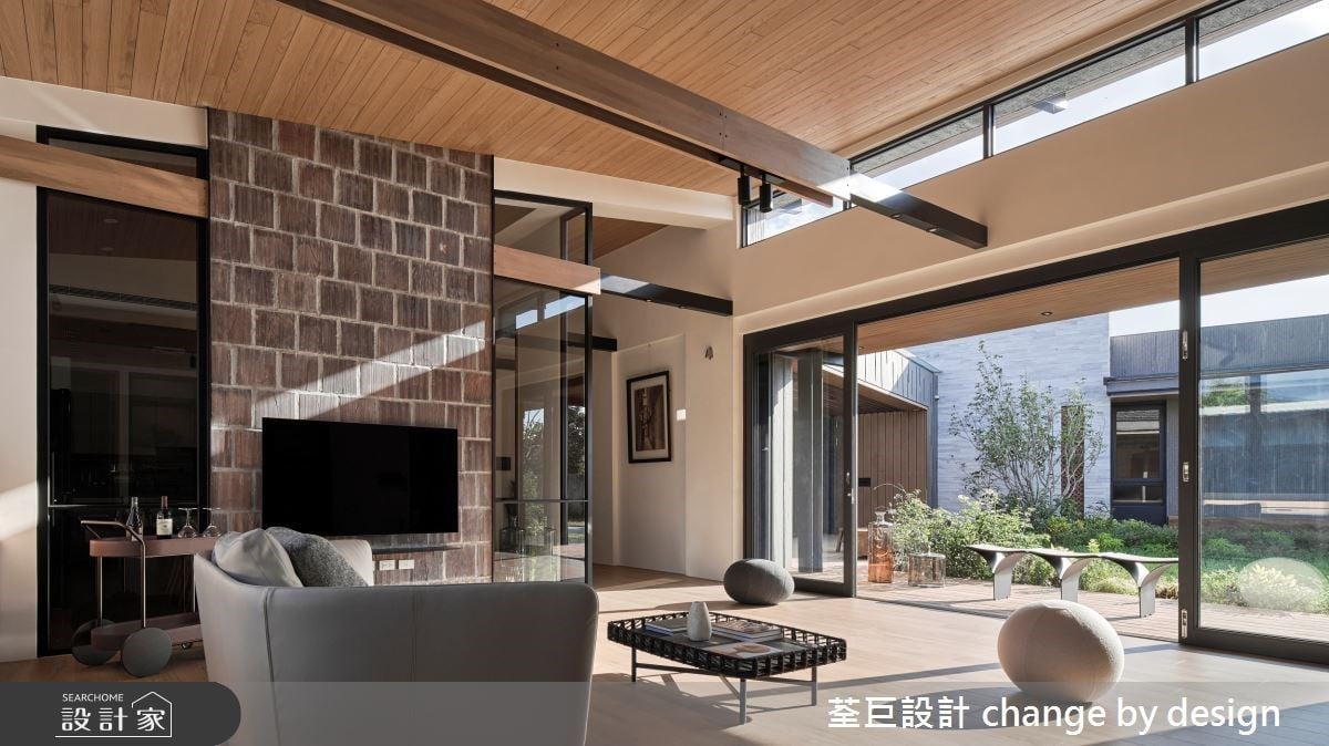 歸隱鄉野靜享退休茶室時光，百坪自地自建引用三合院概念串聯自然絮語