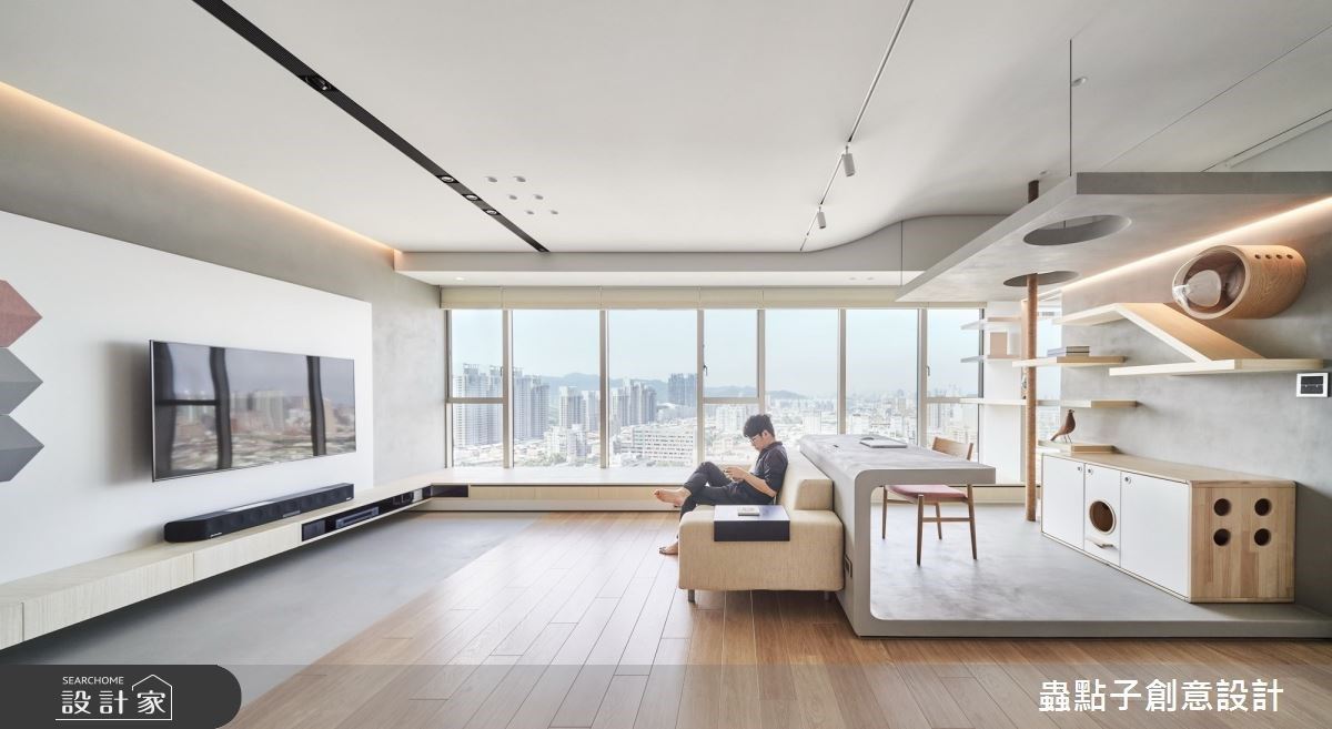 迎接新成員，入住簡約風新居！超廣角景觀、洞洞板雙面櫃的 2+1 房寵物宅