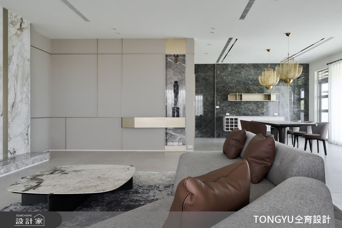 南臺灣自地自建退休宅！精緻石材與金屬燈飾勾勒輕奢質感，45 坪毛胚屋訂...