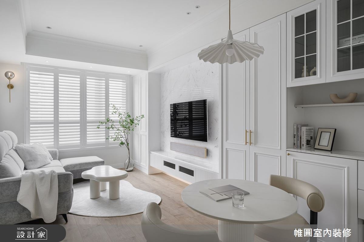 22坪美式風空間一攬美好景致，細膩設計與留白手法描繪綻放山茶花