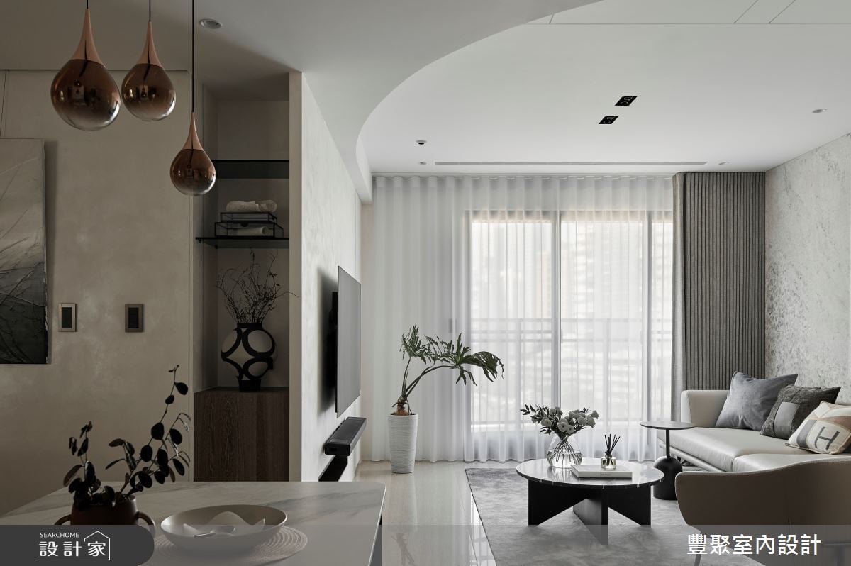 開放式格局，打造凝聚情感的輕奢親子宅！柔美弧形+珪藻土提升居家安全