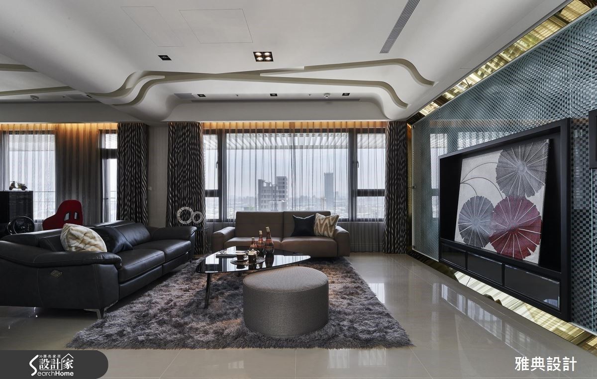 追求速度的跑車美學！流線型天花板與時尚吧台，競逐現代風豪宅的動態質感