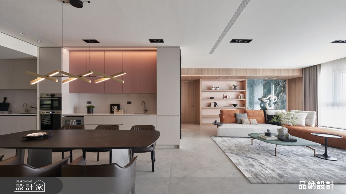 70坪毛胚屋從無到有打造靜奢樣貌!玄關更衣間X大器客廳締造社交儀式感