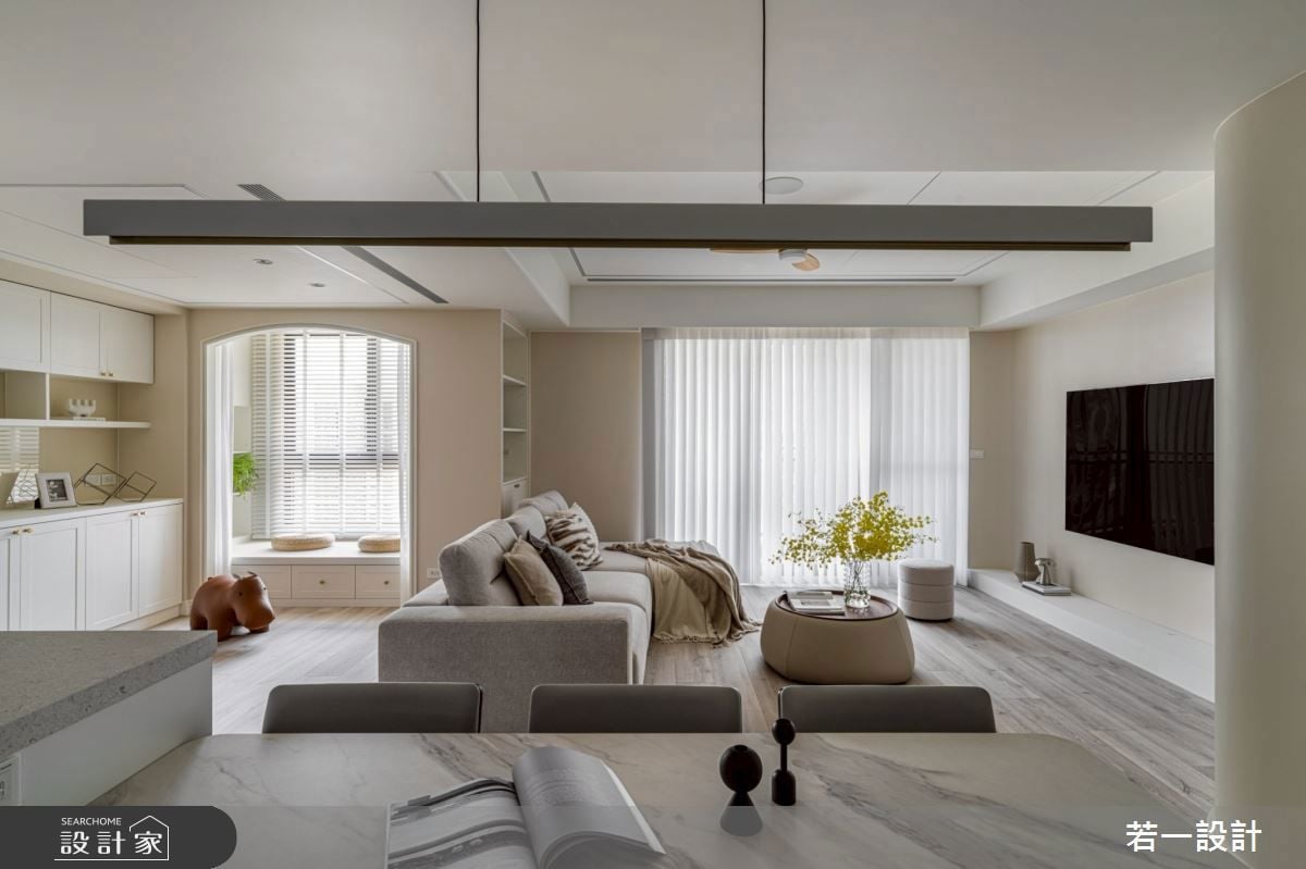 用一間新古典美宅為新婚生活按下開始鍵!苗栗竹南33坪新成屋用奶茶色營造...