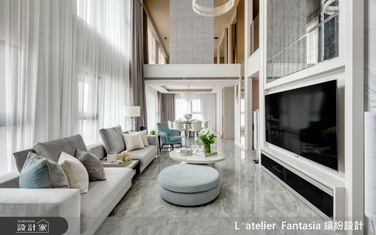 圓滑線的優雅流暢 音樂創作人的新古典樓中樓私宅