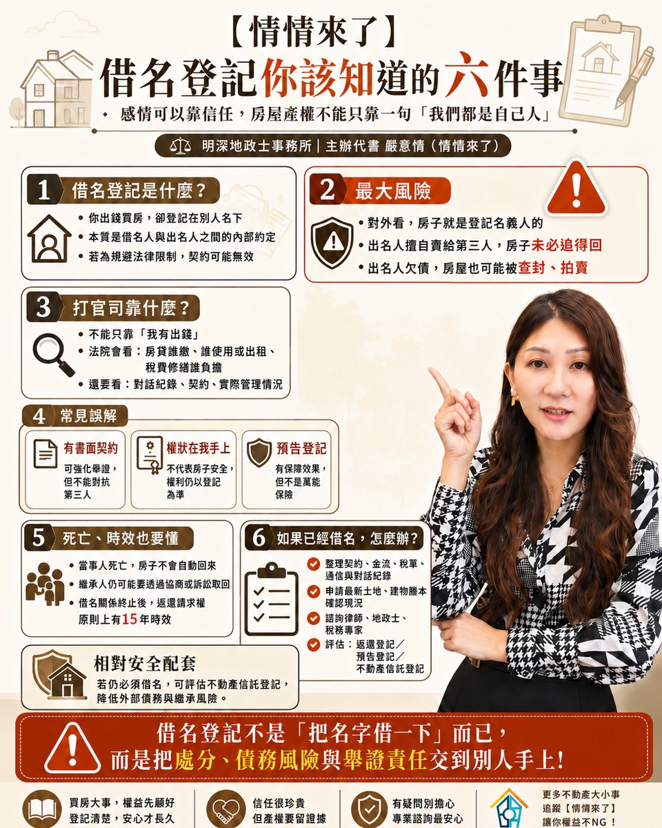 【情情來了】借名登記你該知道這些事!