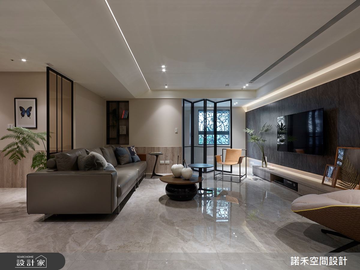 沉穩中性大地色，打造35坪返鄉遊子的舒適宅