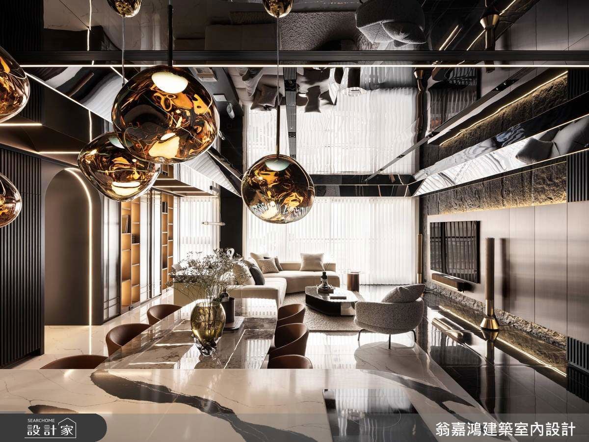 構築奢華時尚與療癒感！現代宅挹注黑派美學魅力，讓醫師屋主回歸心靈的...