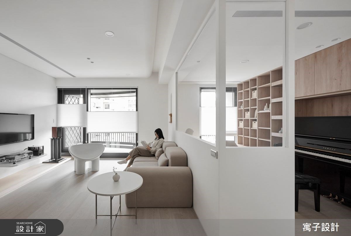琴聲悠揚繚繞！34 坪純白光感北歐宅，譜寫優雅迷人的生活旋律！