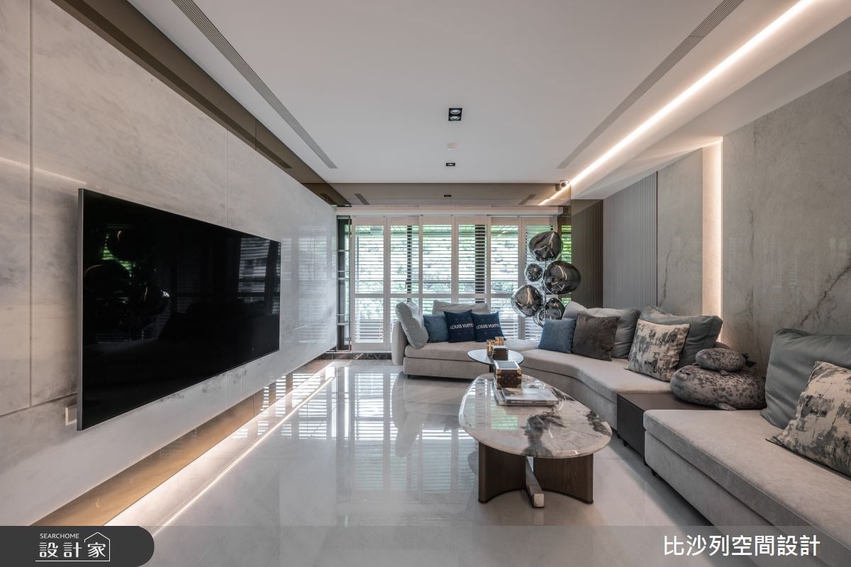 光影流變揭開頂級豪宅面紗！設計燈飾與奢華石材，譜寫訂製私宅簡約奢華...