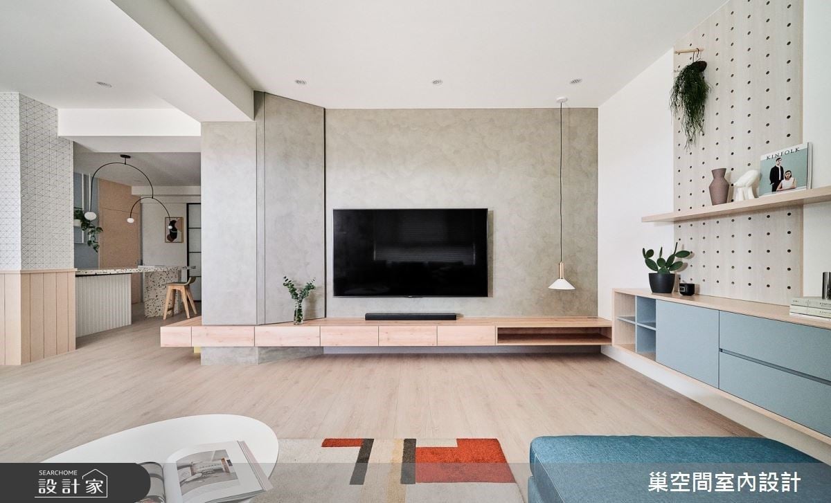 微調格局顯化家的洄遊動線!40坪北歐宅以繽紛色彩點綴，打造輕甜系生活