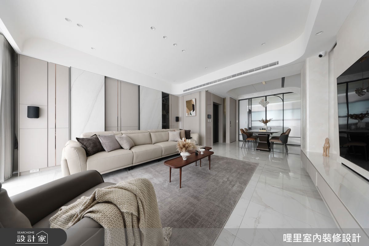 透天宅設計也能明亮又溫柔！71坪現代奶油風，開放式客餐廚串起一家人日常