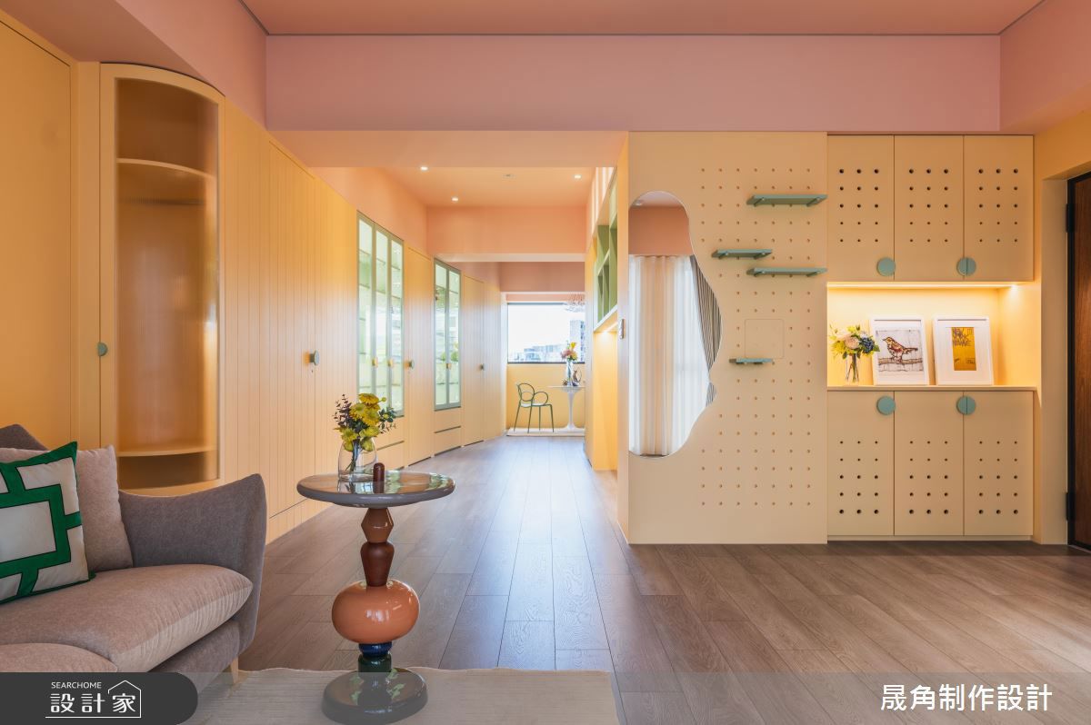 33坪老屋凹字型格局改造，善用雙面採光實現普羅旺斯鄉村風