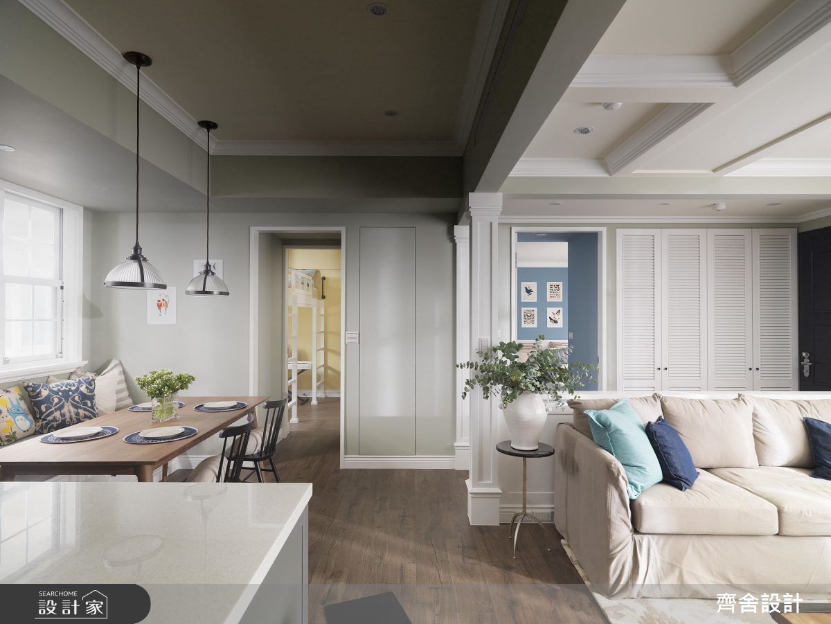 描繪一家 4 口的幸福輪廓！宛如插畫般唯美的 24 坪美式宅