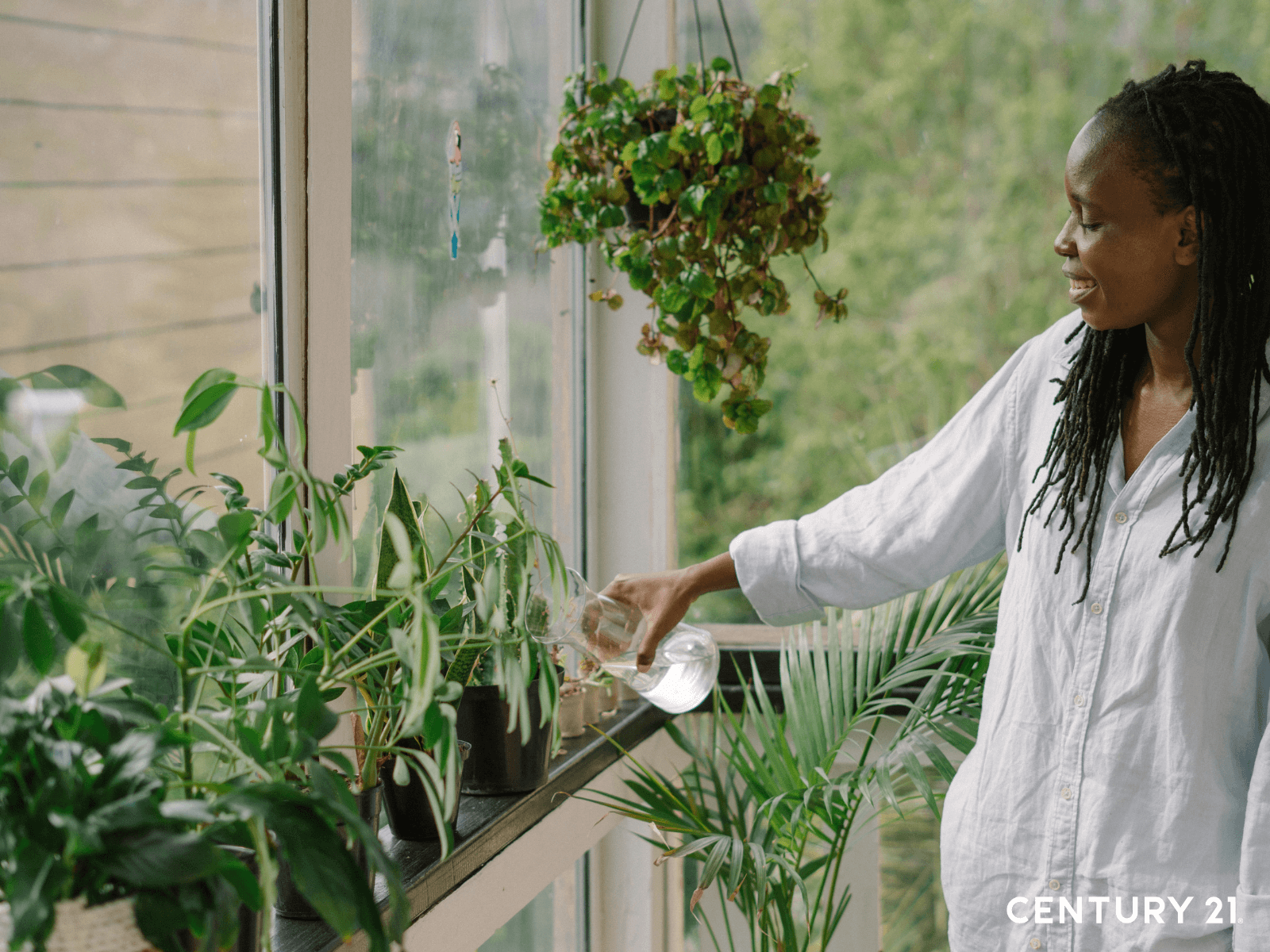在室內擺放綠色植栽是一種有效的降溫方法，同時也創造了自然療癒的空間。（圖片來源_21世紀不動產）