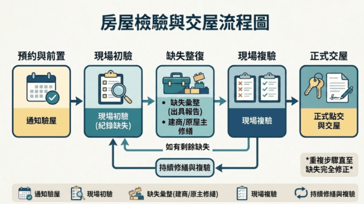 全套驗屋標準流程 SOP：從初驗到交屋的六大轉折點