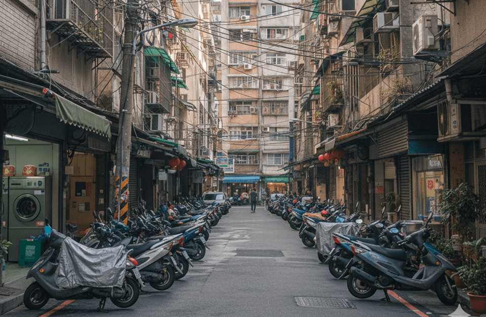 台灣舊公寓示意圖（圖片來源：Gemini）