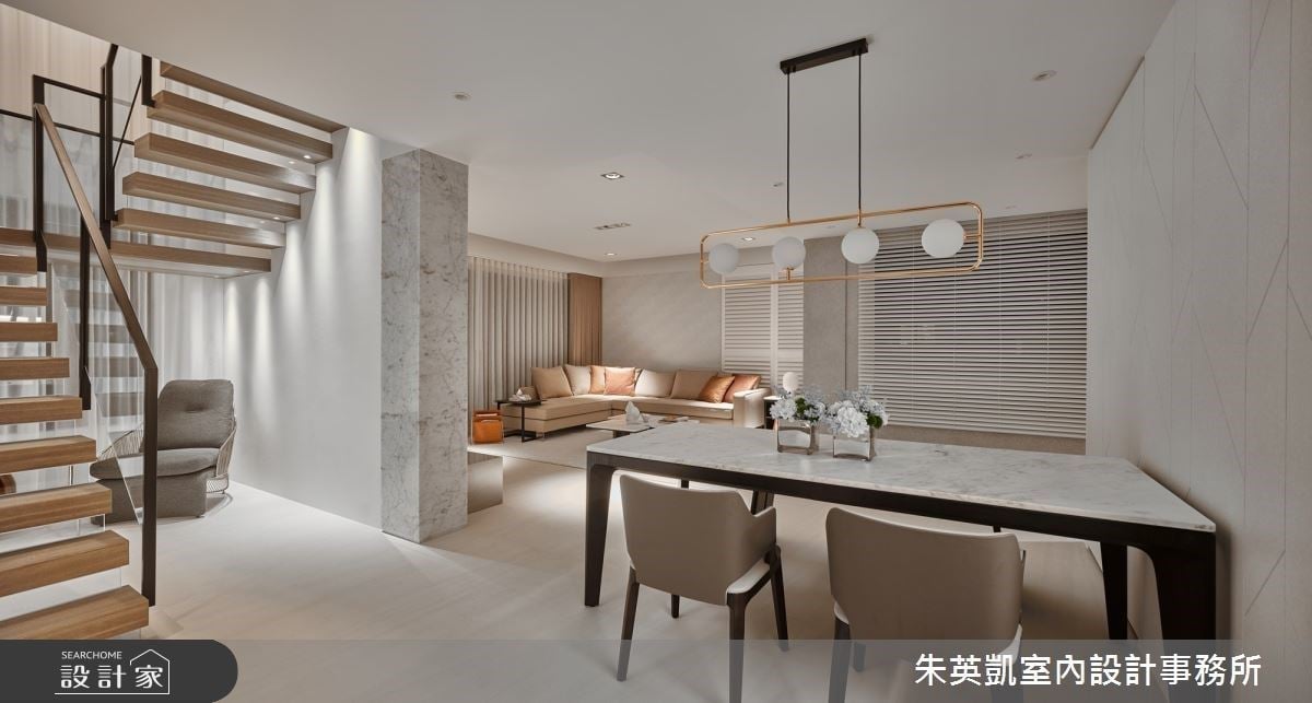 與日光共組透明感全齡宅!在新北 新莊70坪複層空間打造雋永現代風豪邸