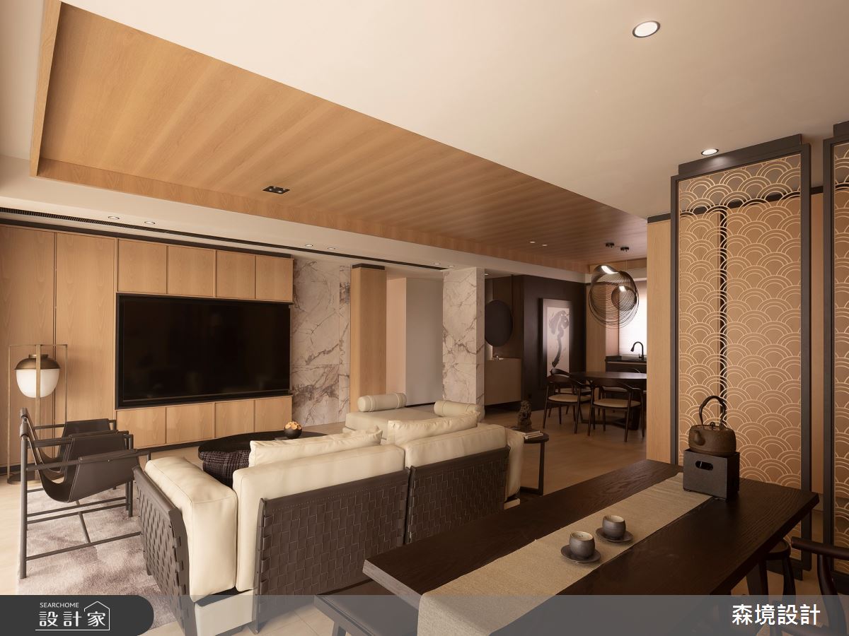  50坪新東方風設計，融合中式雅韻與現代美學創造溫潤優雅的理想家居