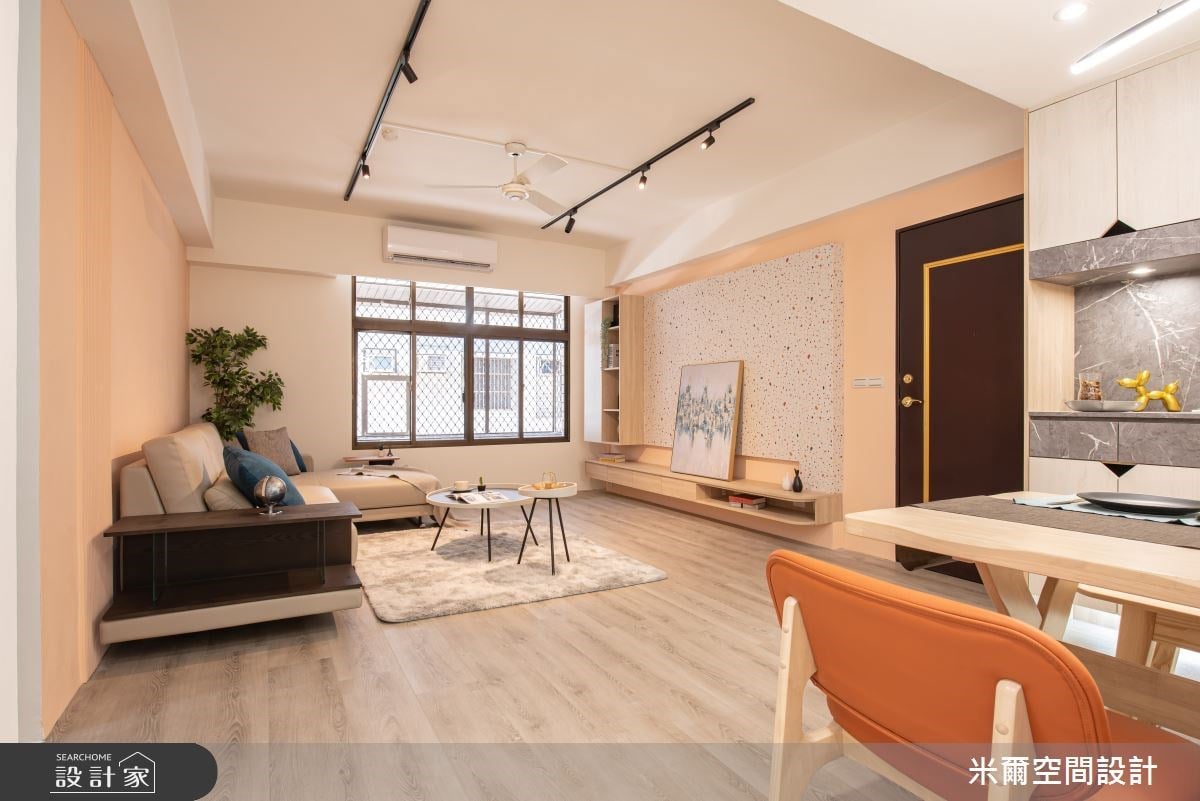 和煦北歐風吹拂陳舊老屋！陽光橙橘與溫潤木皮，讓 25 坪空間再次生意盎然