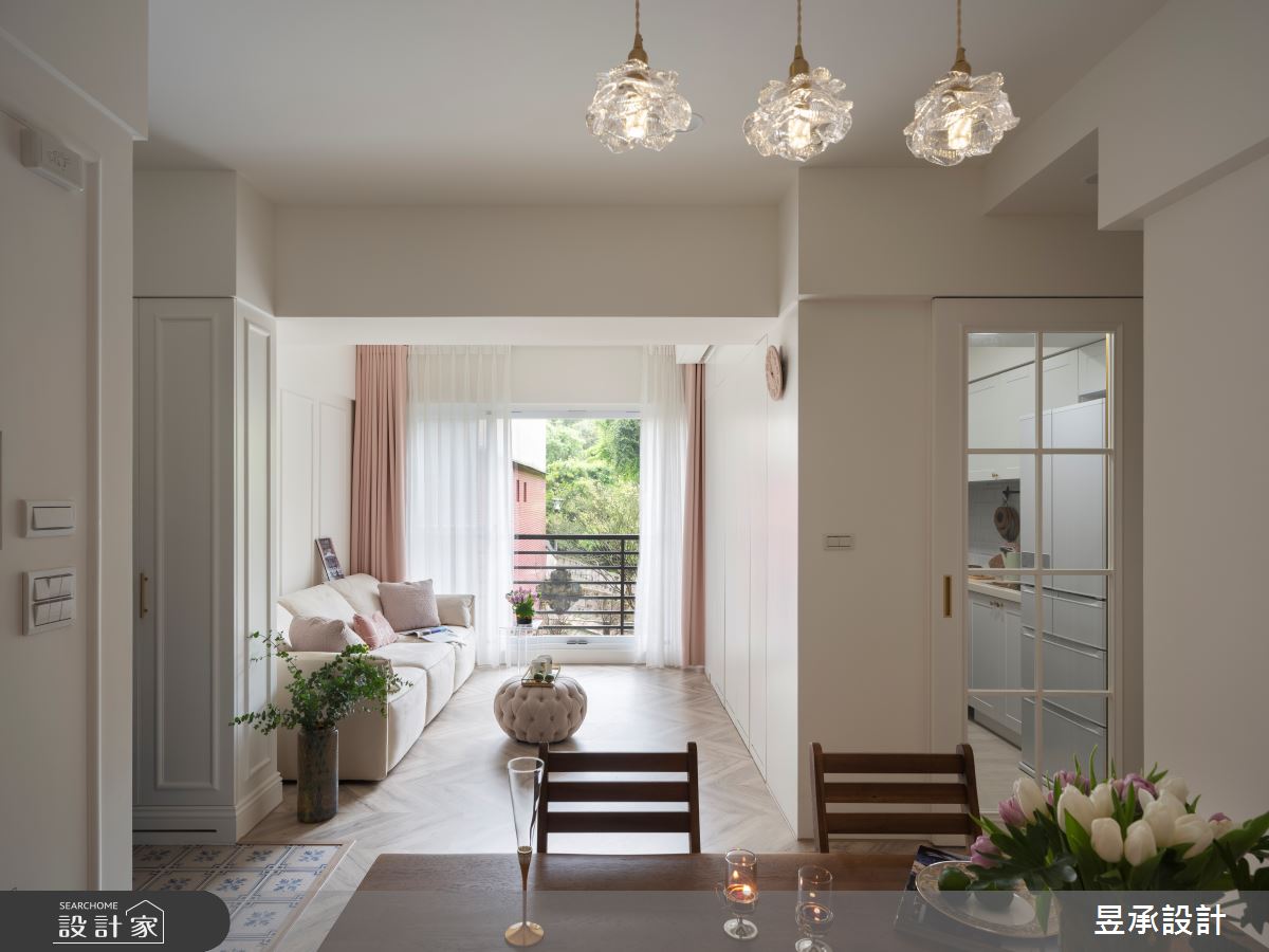 24坪大齡老屋翻新記！加入特色花磚+細膩線板，詮釋優雅美式與溫柔法式的...