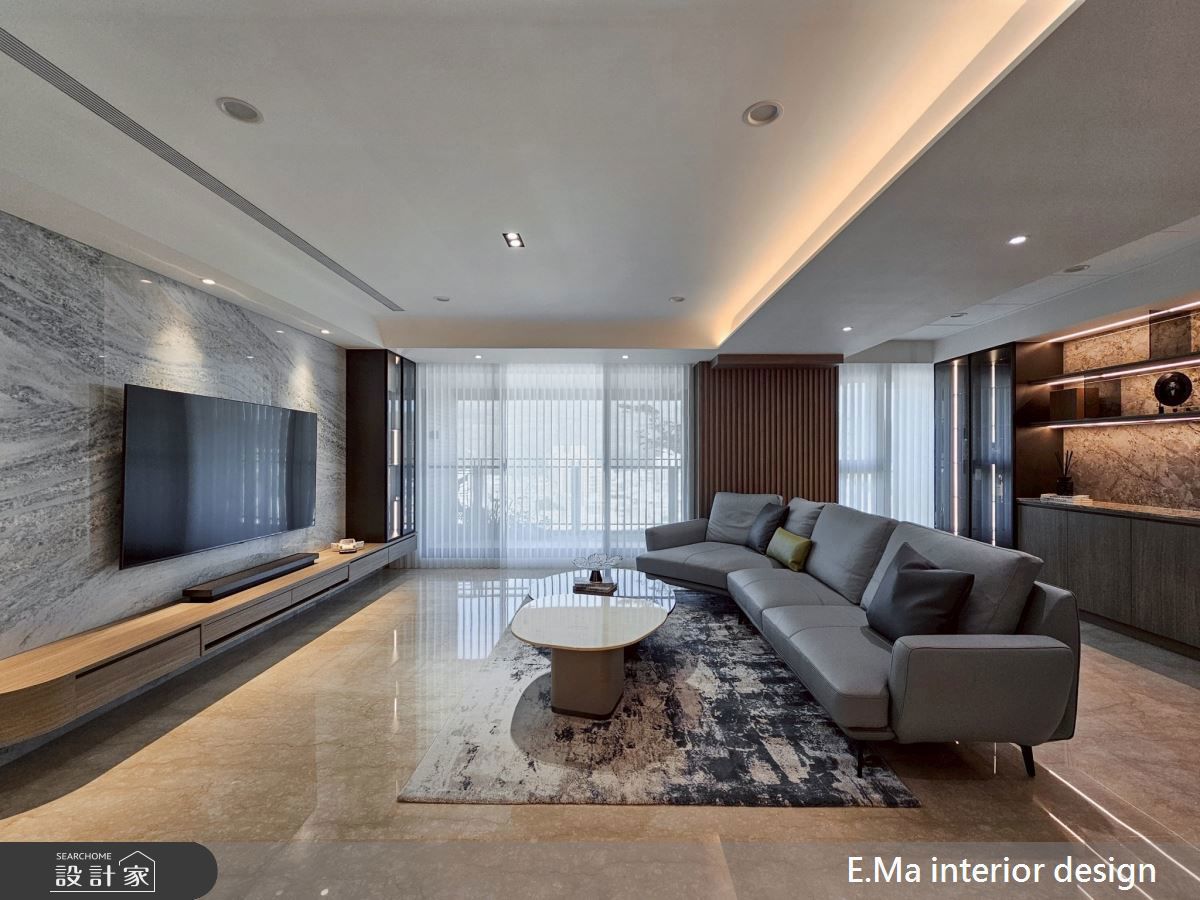 高雄51坪混搭宅以天然石材演繹奢雅生活，打造專屬兩人的溫馨世界