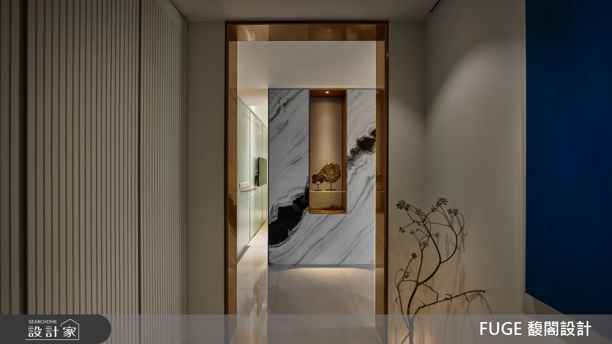 水墨石材的精巧混搭　描繪出西式現代宅的東方神韻