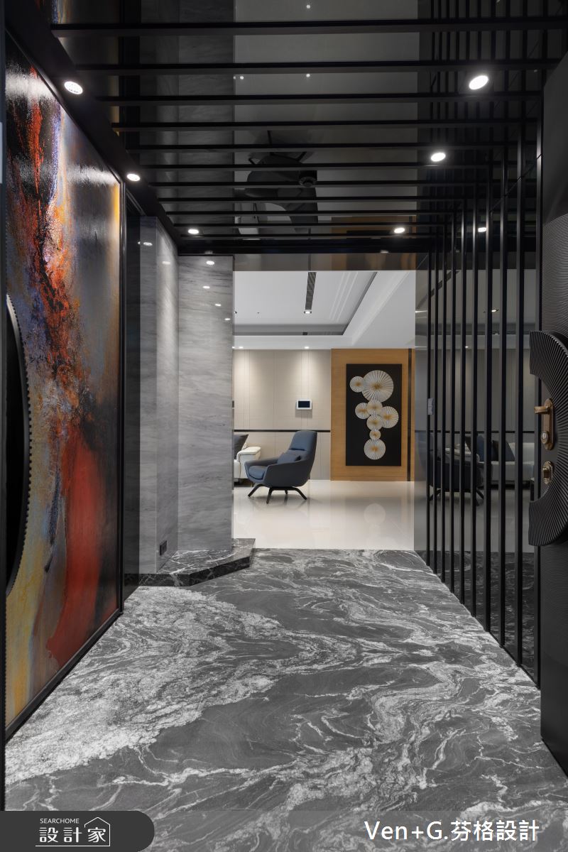 講究細節的居家藝廊！潑墨大理石舒展飯店風大宅