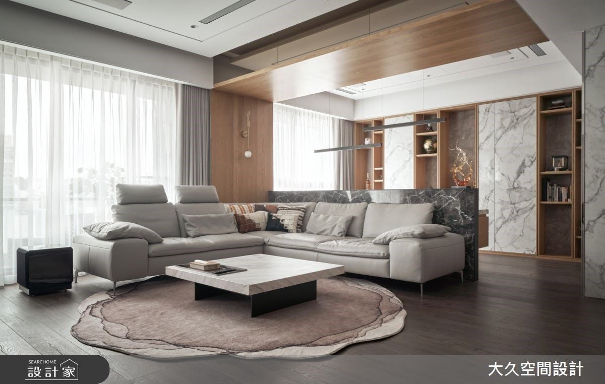 45坪單身奢華宅，公私領域巧妙分野，飯店風設計與開放式格局共譜現代優...