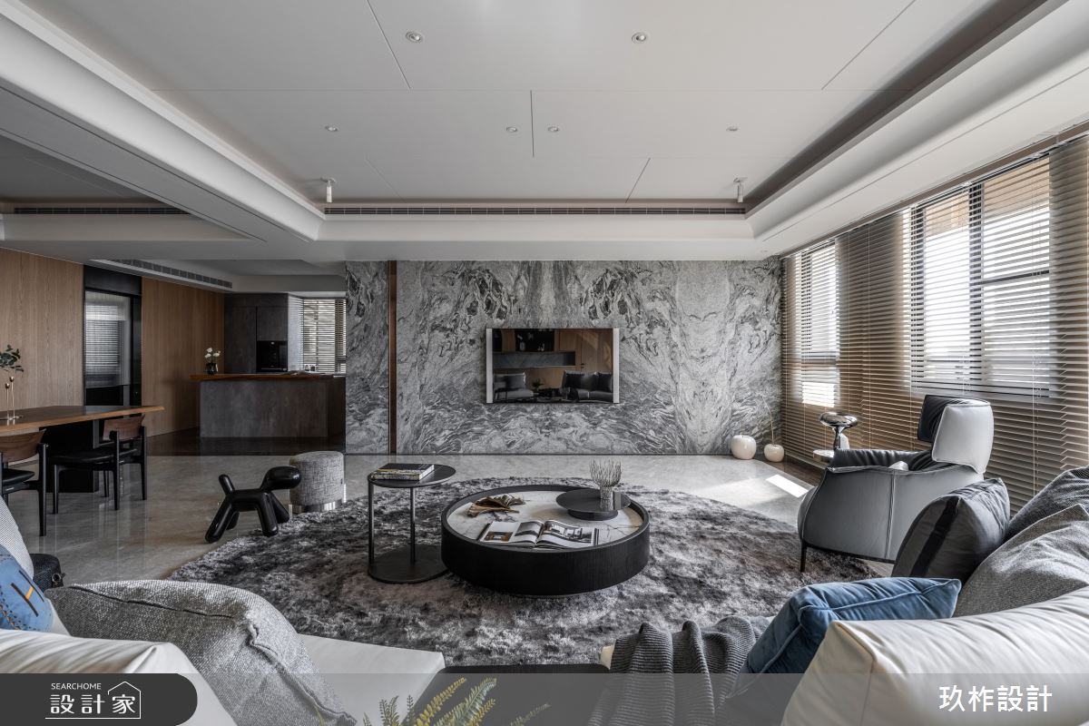 雙拼宅享百坪現代豪宅氣度！揉合石材與木紋，交織溫潤與奢華美學風範