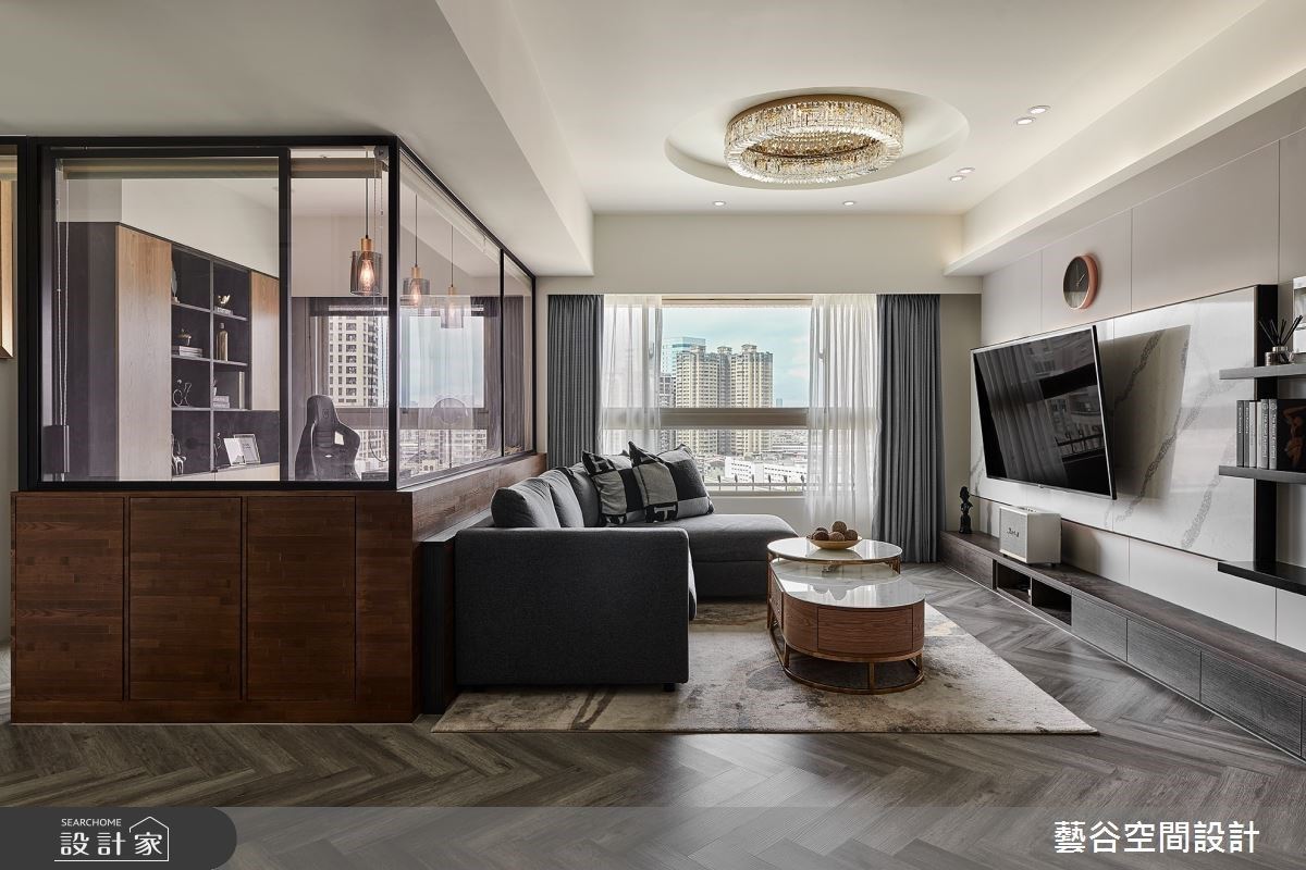 25 坪混搭風中古屋翻新！善用六角花磚、玻璃隔間，給你大空間的浪漫