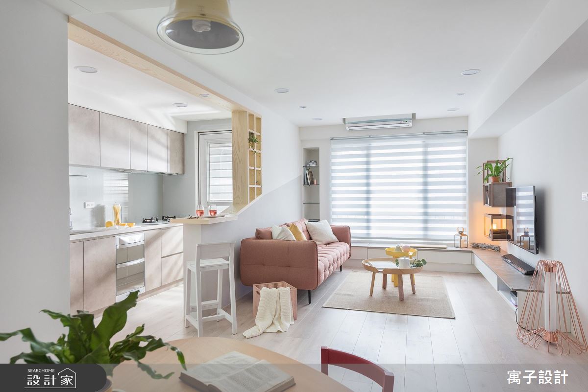 老屋畫上粉嫩馬卡龍妝，搖身一變北歐少女宅！