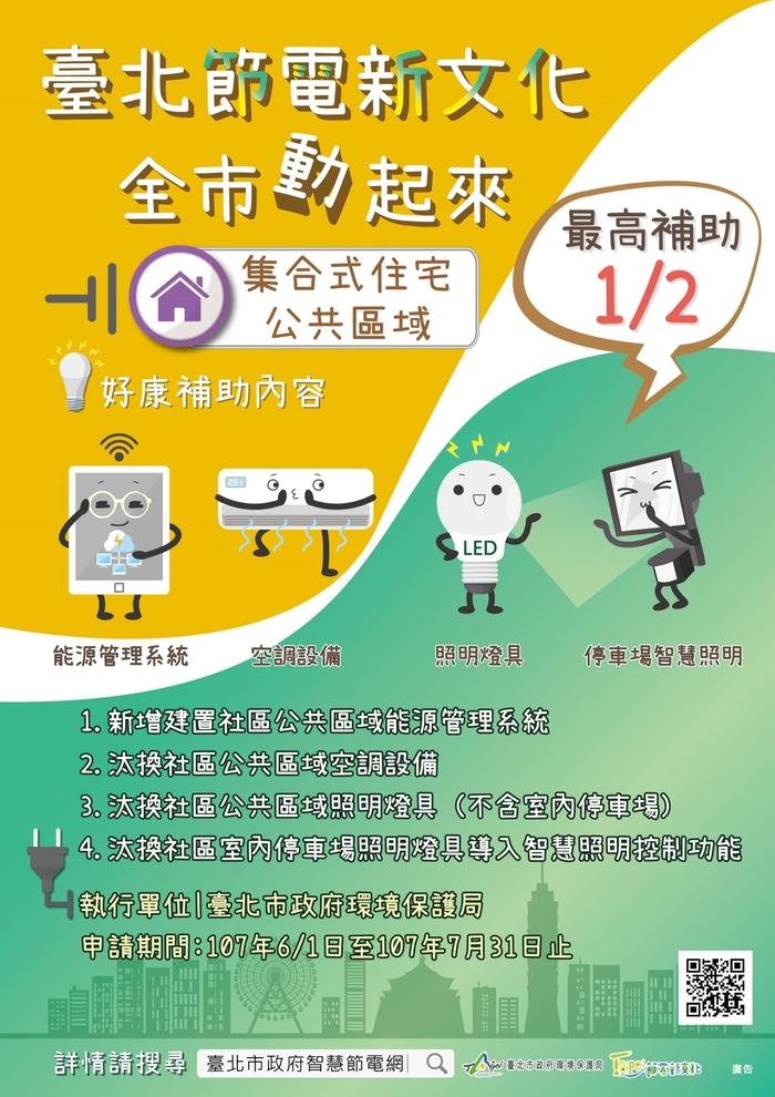 北市節能補助3+1方案 開放申請