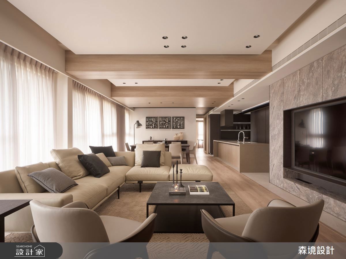 以光與色彩編織家的溫度，新北市板橋80坪現代宅，以自然語彙串聯家的情...