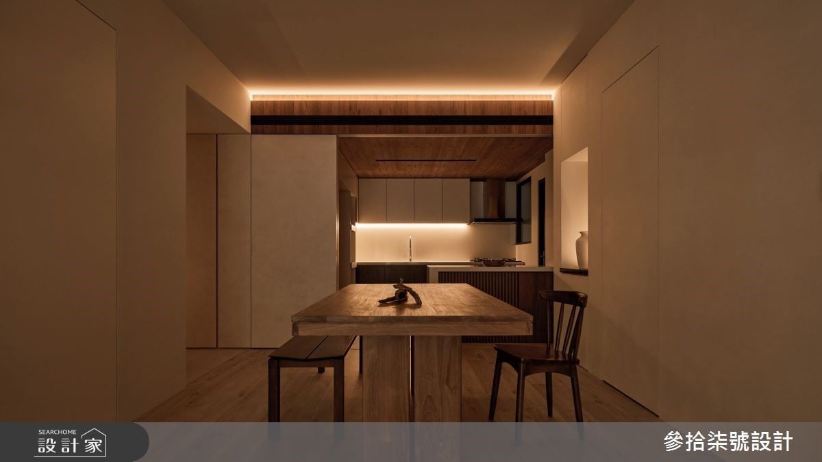 台北市信義區 30 坪老宅邂逅職人美學!木、石交織復古韻味擁抱都市靜謐之美